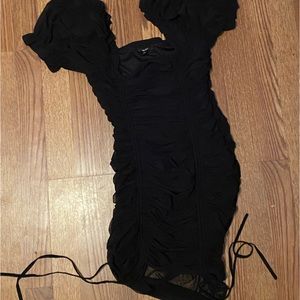 papaya slim black dress